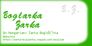 boglarka zarka business card